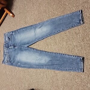 American Eagle distressed  stretchy  jeggings sz 10